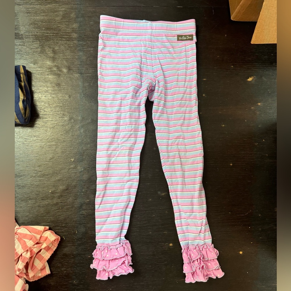 Matilda Jane - (Enchanted Garden) Sun kisses Striped & Dot leggings |Size 6|